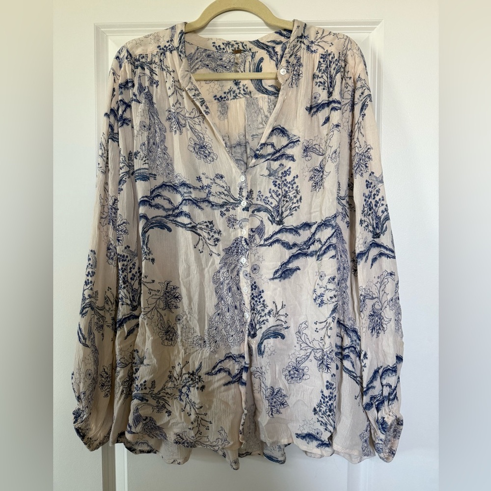 Free People Floral Print Women's Top
